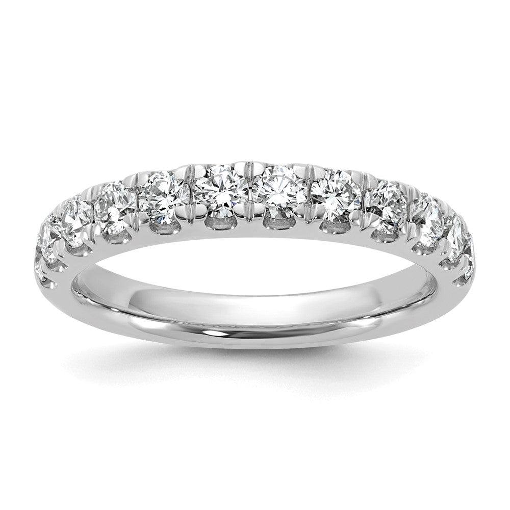 14k White Gold 7/8ct Lab Grown Diamond VS+ F+ Complete Wedding Band