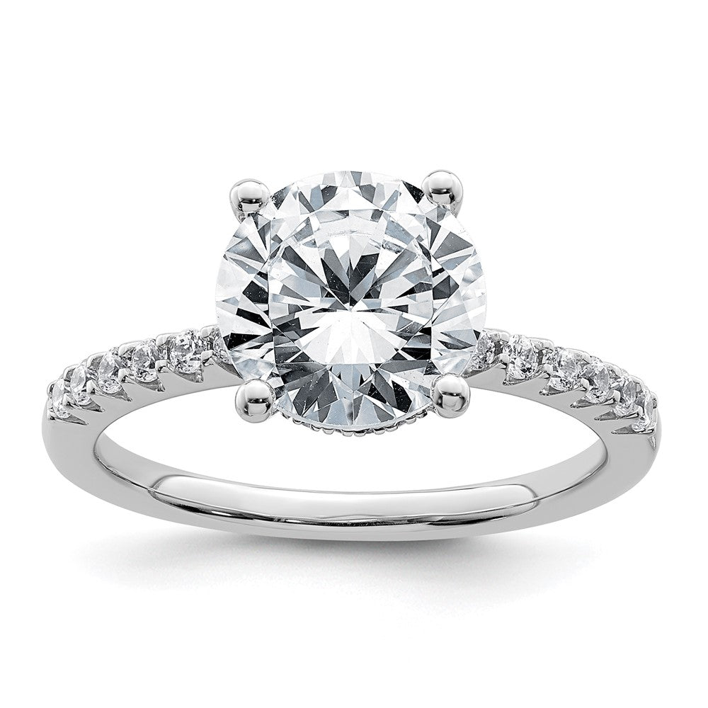 14kw 2 3/4ct Lab Grown Diamond VS+ F+ Round Complete Eng Ring
