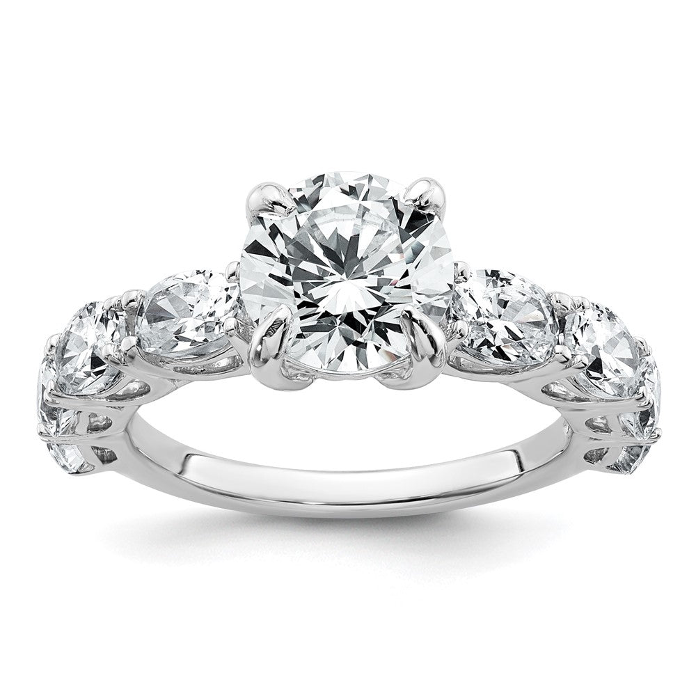 14kw 3 3/4 Lab Grown Diamond VS+ F+ Round Complete Eng Ring