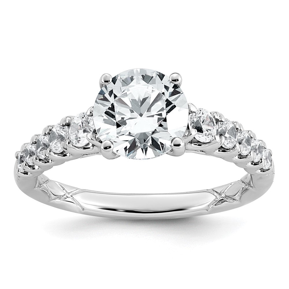 14kw 2 Certified Lab Grown Diamond VS+ F+ Round Complete Eng Ring