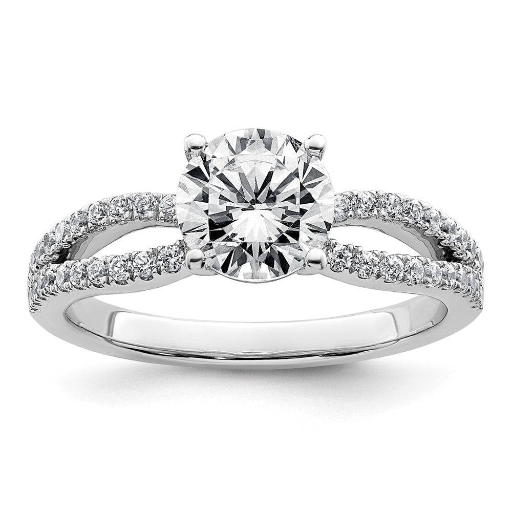 14kw 1 1/2ct Lab Grown Diamond VS+ F+ Round Complete Eng Ring