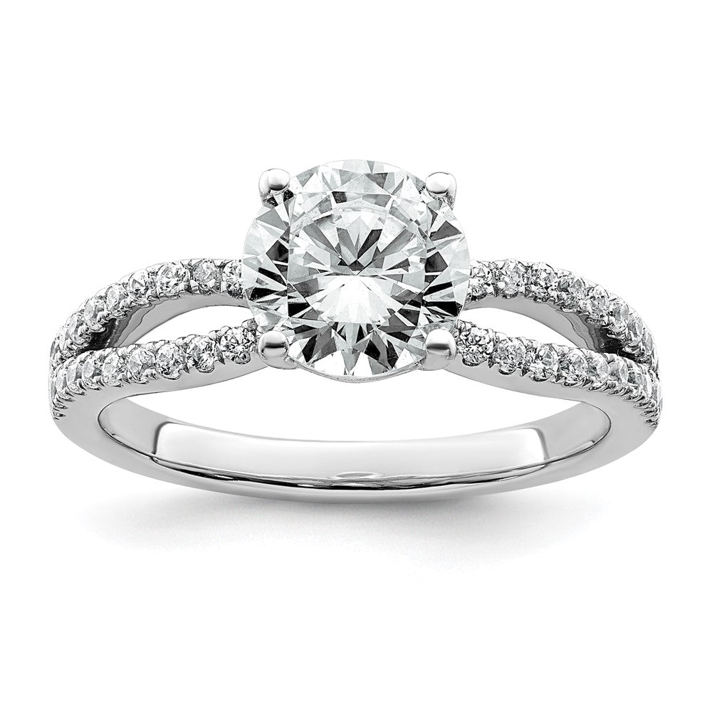 14kw 1 3/4ct Cert Lab Grown Diamond VS+ F+ Round Complete Eng Ring