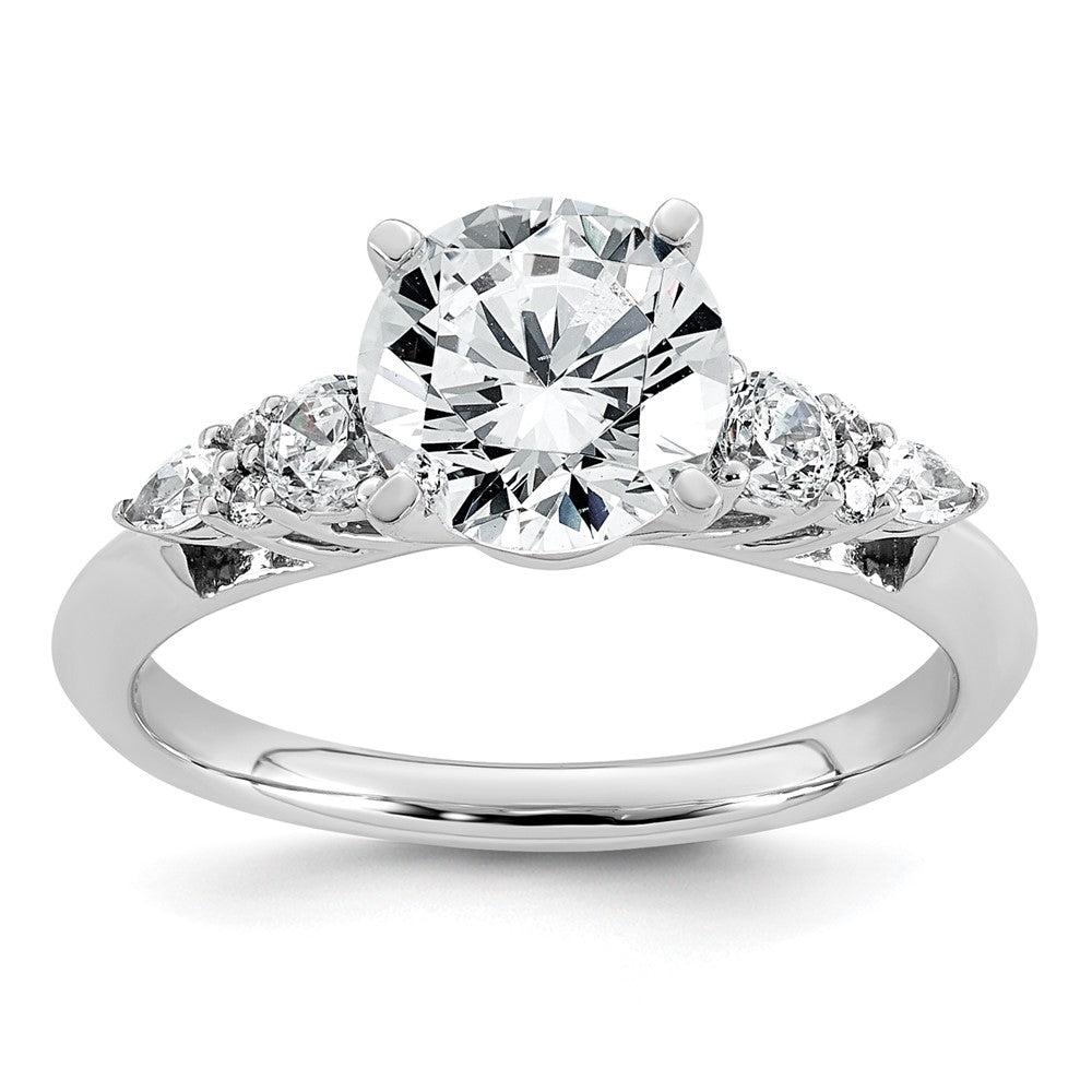 14kw 1 3/4ct Certified Lab Grown Diamond VS+ F+ Round Complete Eng Ring