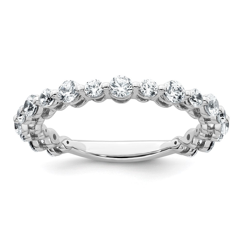 14k White Gold 7/8ct Lab Grown Diamond VS+ F+ Comp Wedding Band