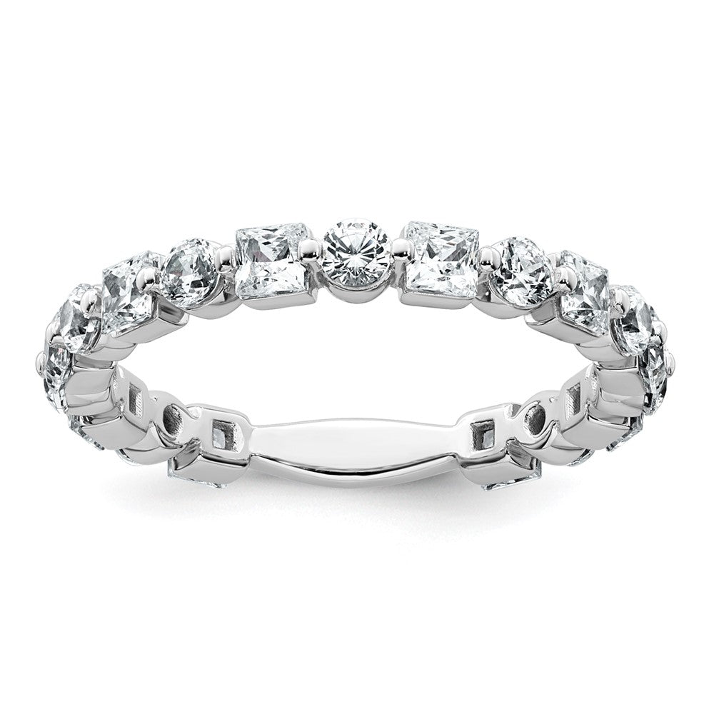 14k White Gold 1 5/8ct Lab Grown Diamond VS+ F+ Complete Wedding Band