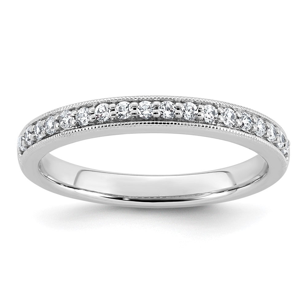 14k White Gold 1/5ct Lab Grown Diamond VS+ F+ Complete Wedding Band