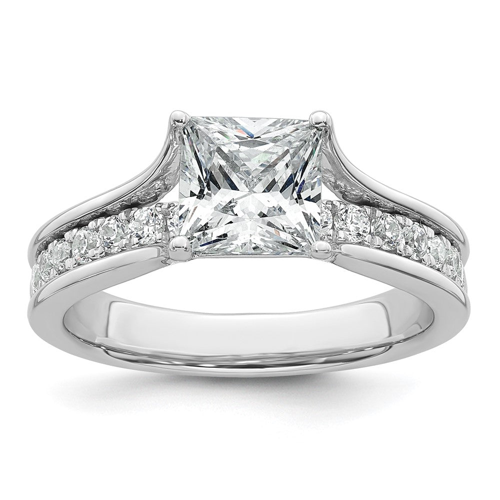 14kw 1 7/8ct Cert Lab Grown Diamond VS+ F+ Princess Comp Engagement Ring