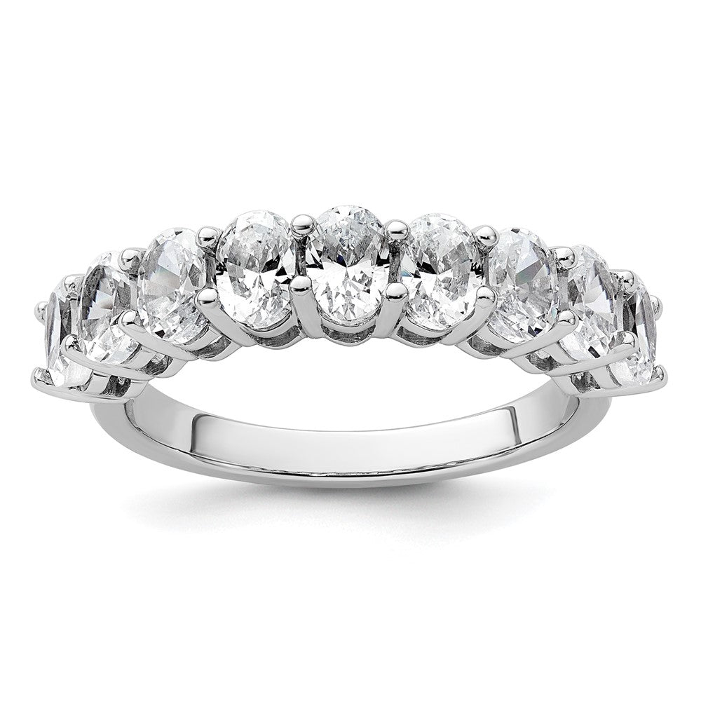 14k White Gold 1 3/4ct Lab Grown Diamond VS+ F+ Complete 5 Stone Band