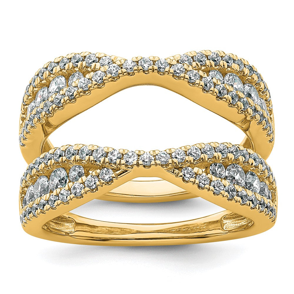 14k 1 1/6ct Lab Grown Diamond VS+ F+ Complete Ring Guard