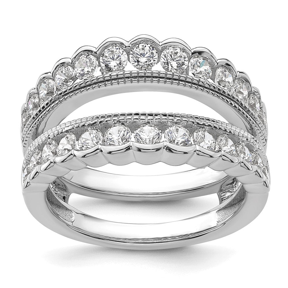 14k White Gold 1 1/5ct Lab Grown Diamond VS+ F+ Complete Ring Guard