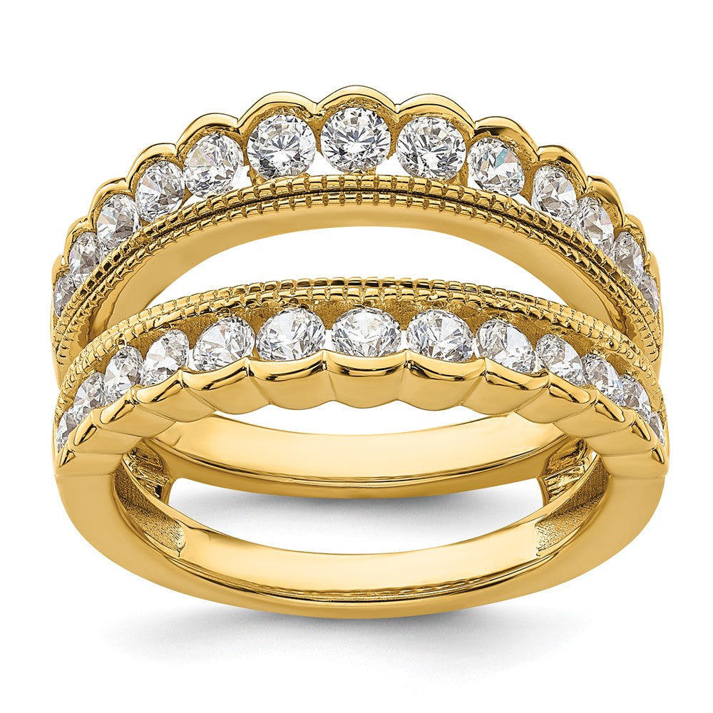 14k 1 1/5ct Lab Grown Diamond VS+ F+ Complete Ring Guard
