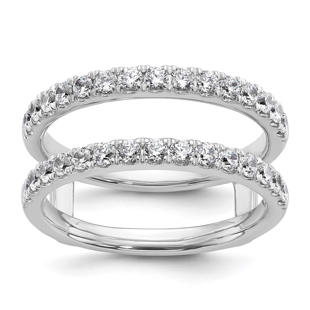 14k White Gold 3/4ct Lab Grown Diamond VS+ F+ Complete Ring Guard