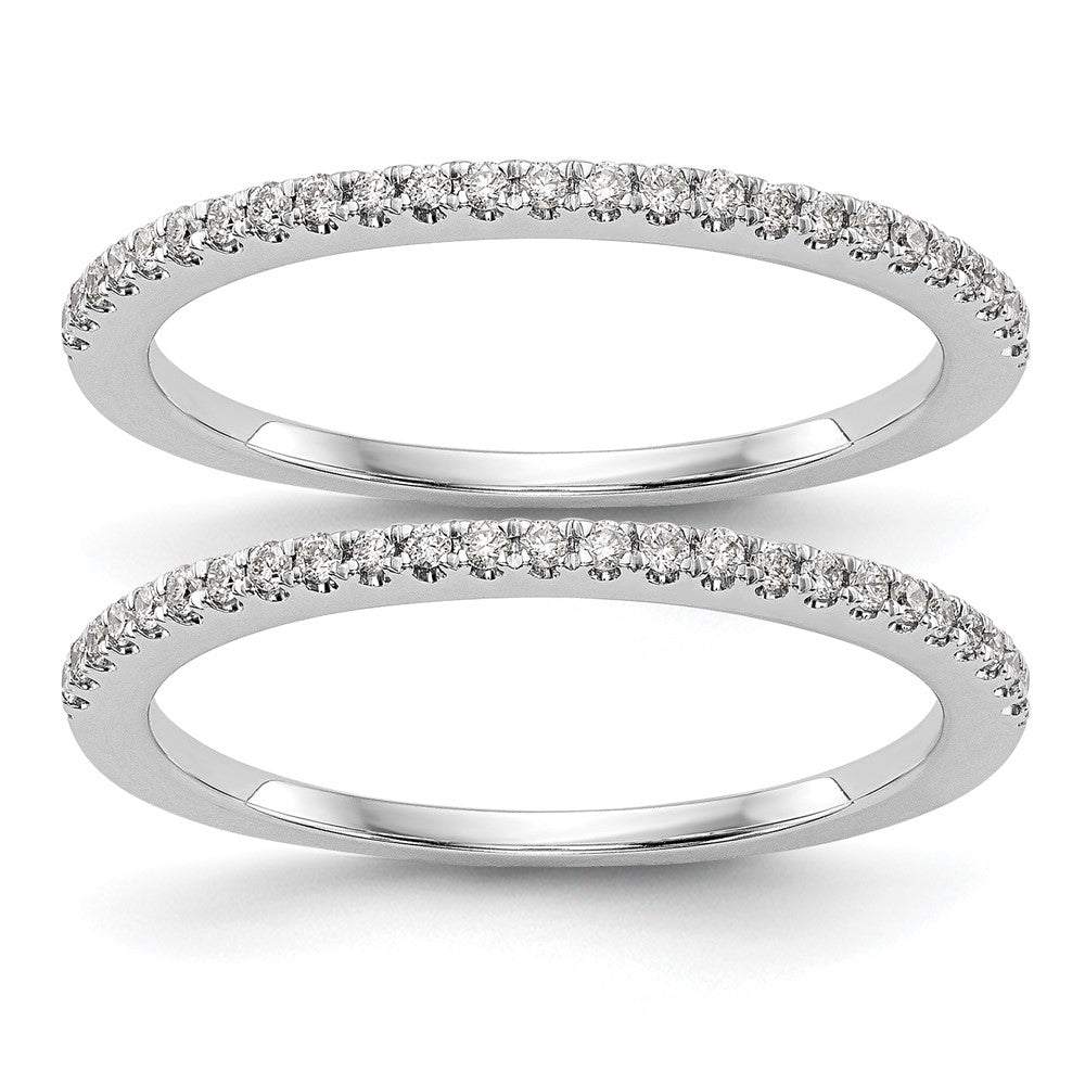 14kw 1/4ct Lab Grown Diamond VS/SI+ G+ Comp Set of 2 Wedding Bands