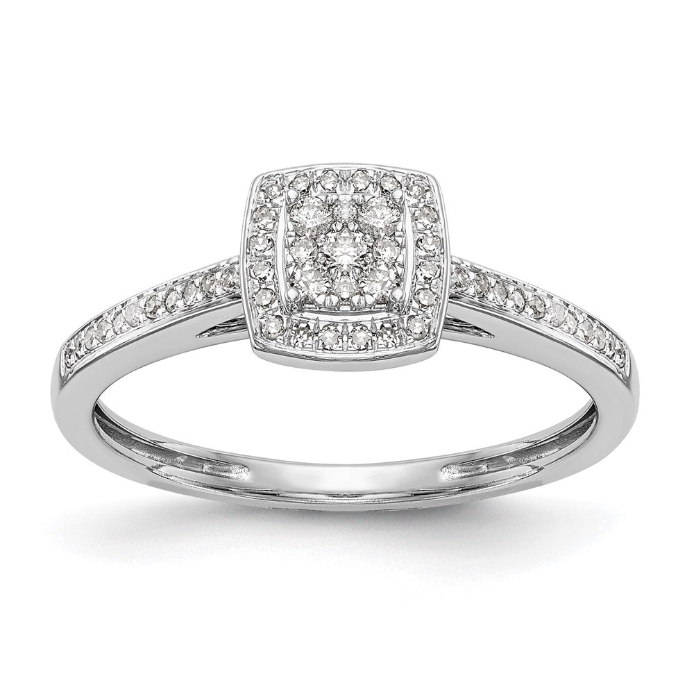 14kw 1/5ct Lab Grown Diamond VS/SI+ G+ Complete Cluster Eng Ring