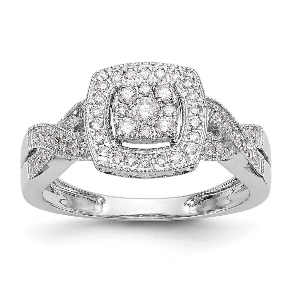 14kw 3/8ct Lab Grown Diamond VS/SI+ G+ Complete Cluster Eng Ring