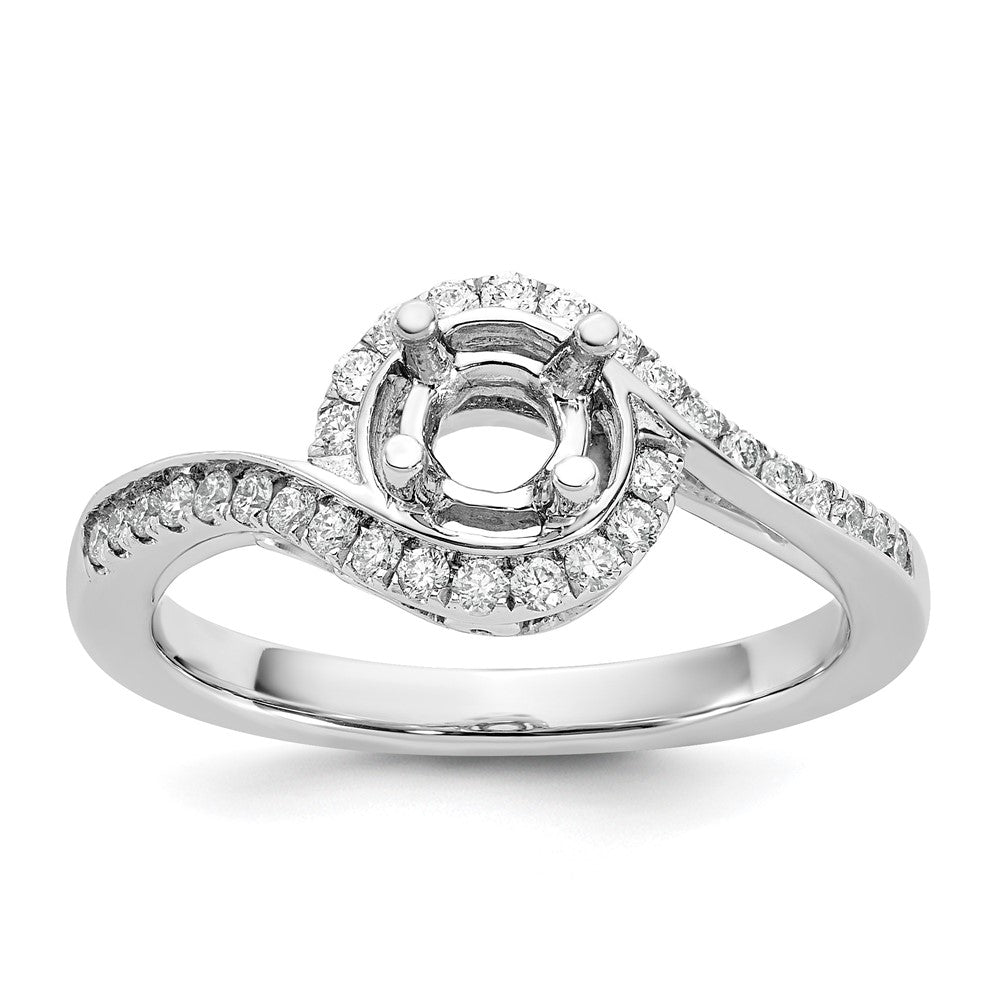 14k White Gold 1/3 ct Lab Grown Dia VS/SI+ G+ Semi Mount Engagement Ring