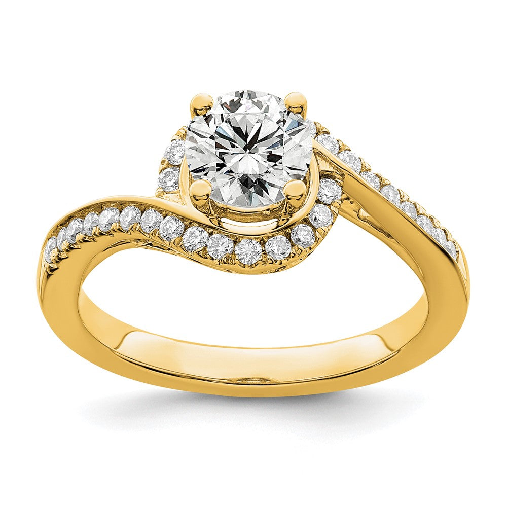 14k 1/3 ct Lab Grown Diamond VS/SI+ G+ Semi Mount Engagement Ring