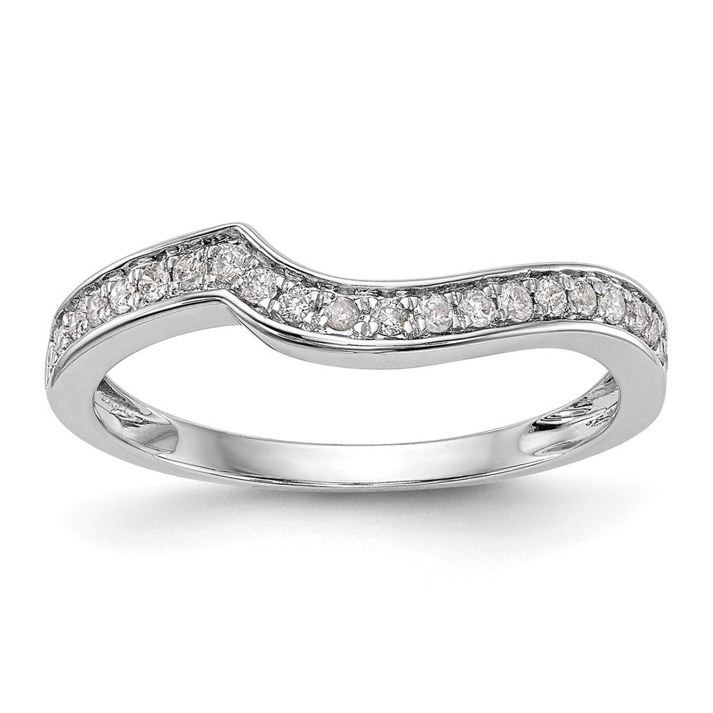 14k White Gold 1/5ct Lab Grown Diamond VS/SI+ G+ Comp Wedding Band