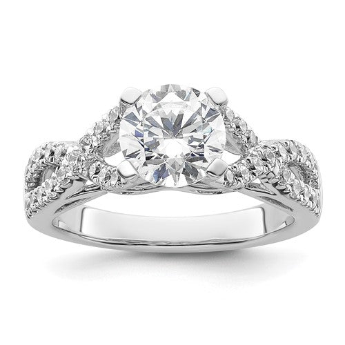 Sterling Silver Rhodium-plated Polished Heart Children's Ring