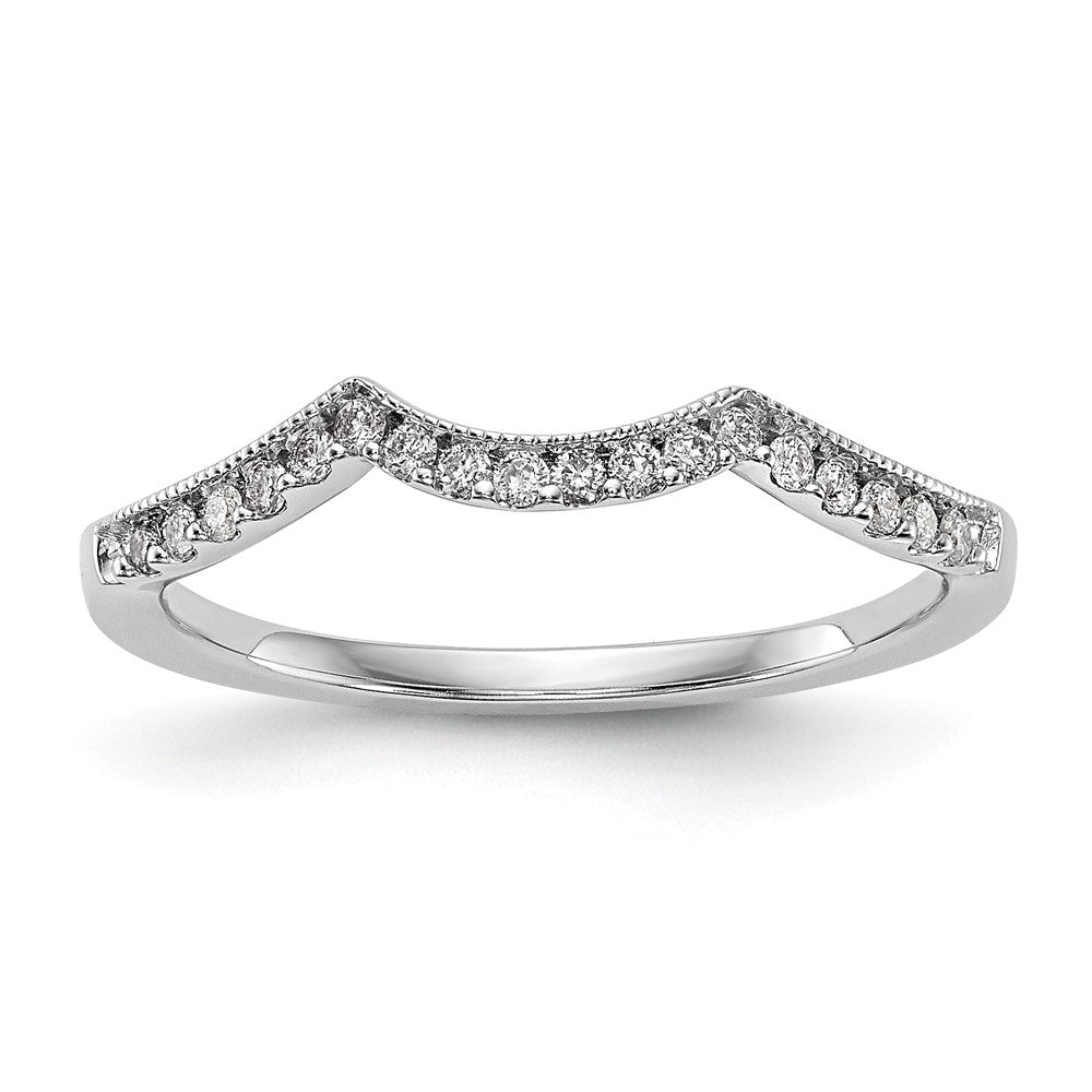 14k White Gold 1/8 ct Lab Grown Diamond VS/SI+ G+ Complete Wedding Band