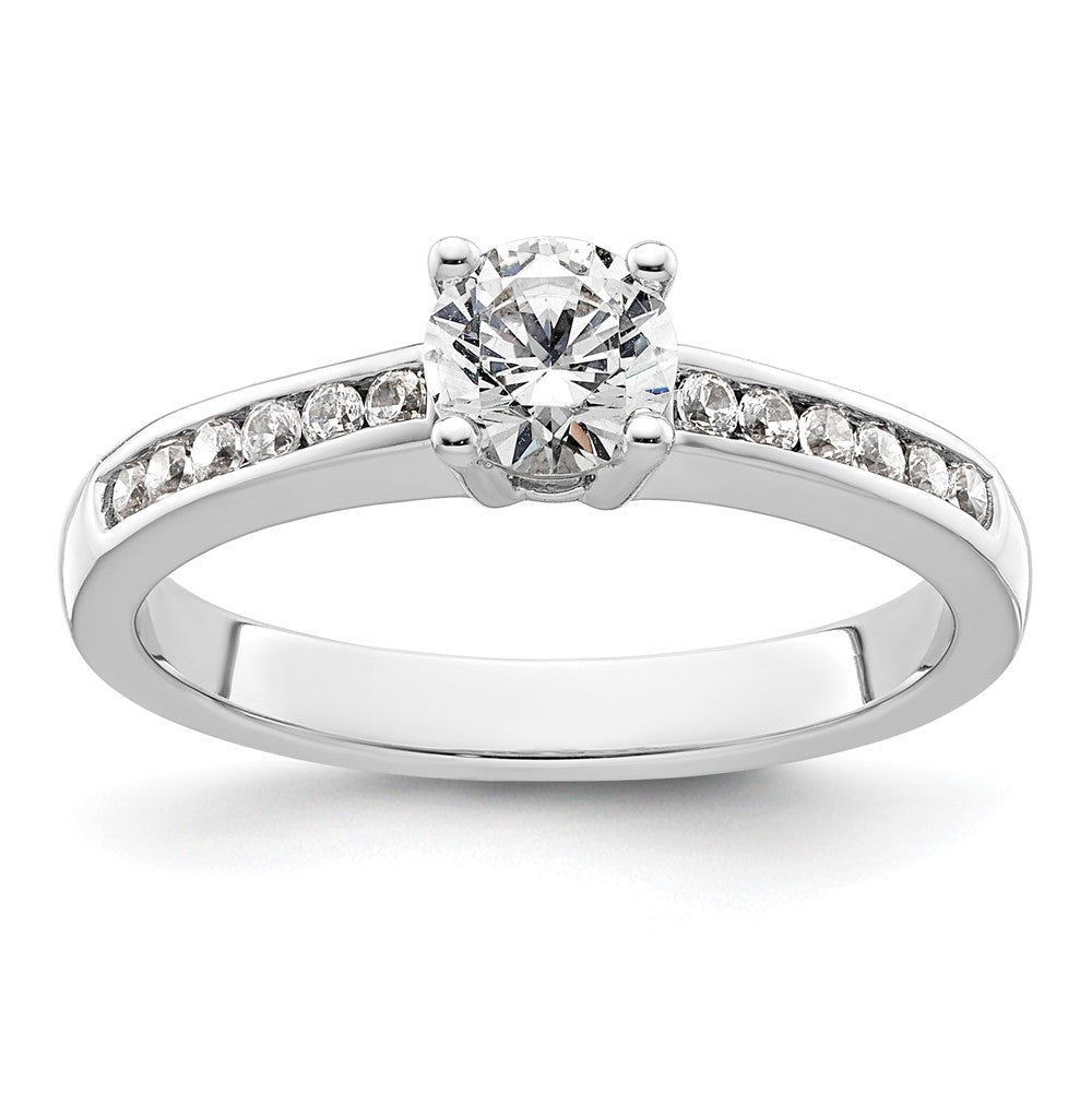 14kw 3/4ct Lab Grown Diamond VS/SI+ G+ Round Comp Engagement Ring