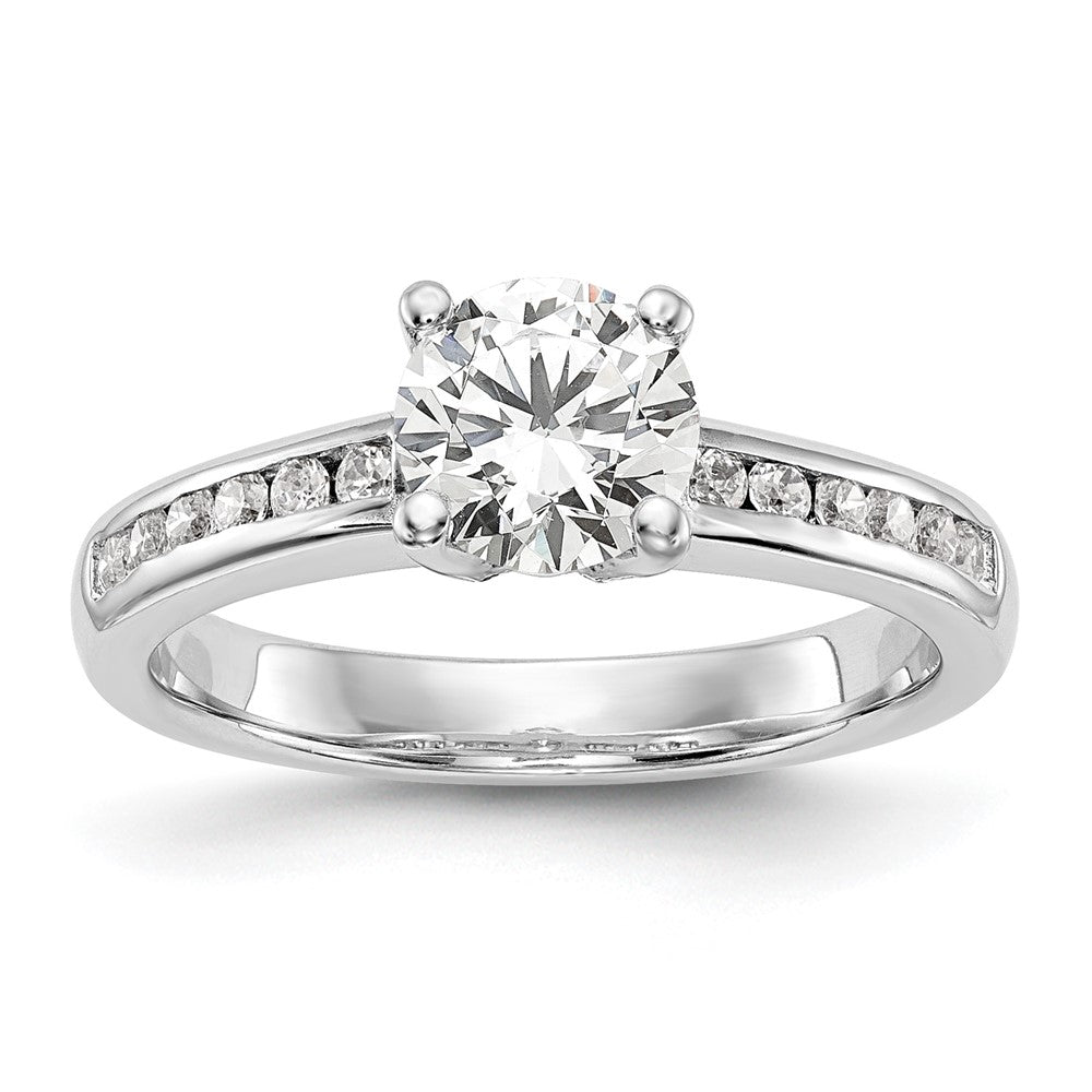 14kw 1/4ct Lab Grown Diamond VS/SI+ G+ 1ct Center Round Semi Eng Ring