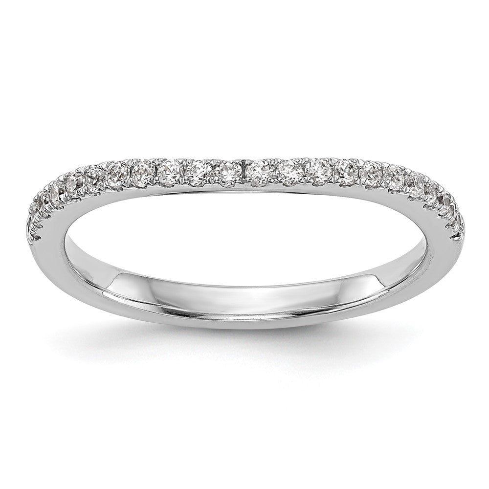 14k White Gold 1/5 ct Lab Grown Diamond VS/SI+ G+ Comp Wedding Band