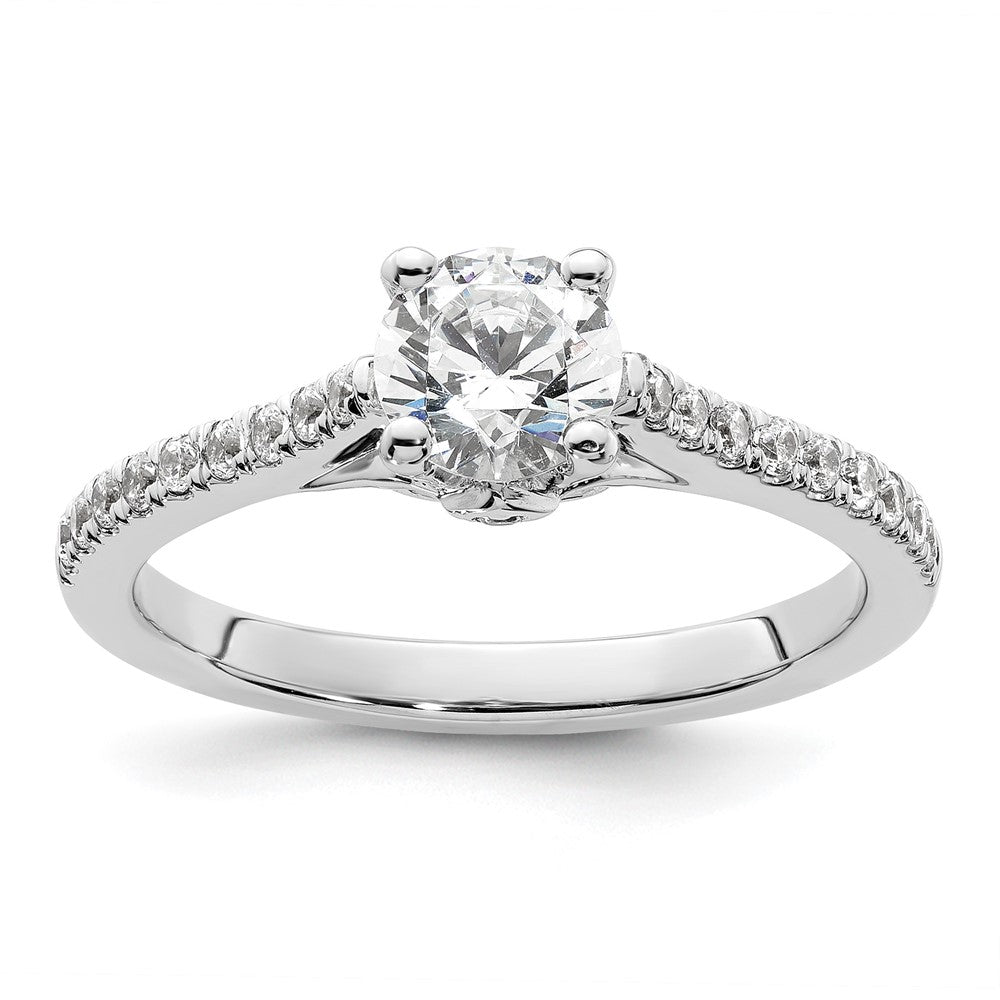 14kw 1/4ct Lab Grown Diamond VS/SI+ G+ 3/4ct Round Semi Eng Ring