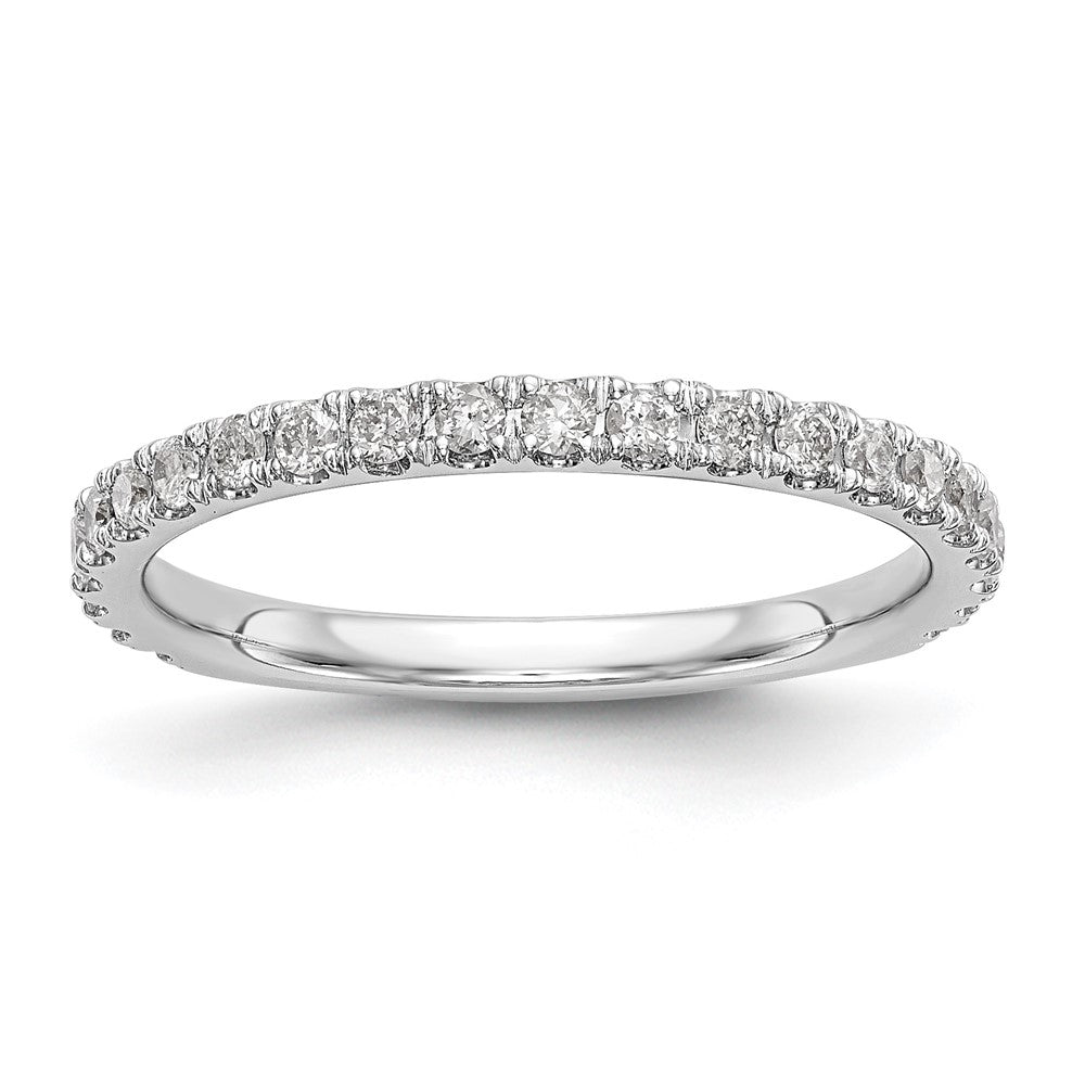 14k White Gold 3/8 ct Lab Grown Diamond VS/SI+ G+ Complete Wedding Band