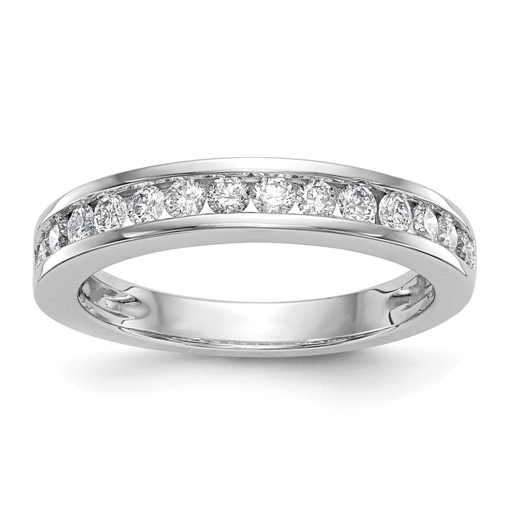 14k White Gold 1/2 ct Lab Grown Diamond VS/SI+ G+ Complete Wedding Band