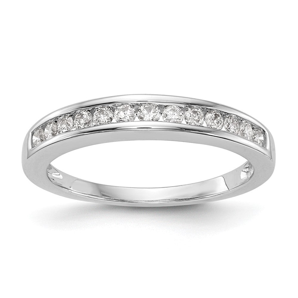 14k White Gold 1/3 ct Lab Grown Diamond VS/SI+ G+ Complete Wedding Band