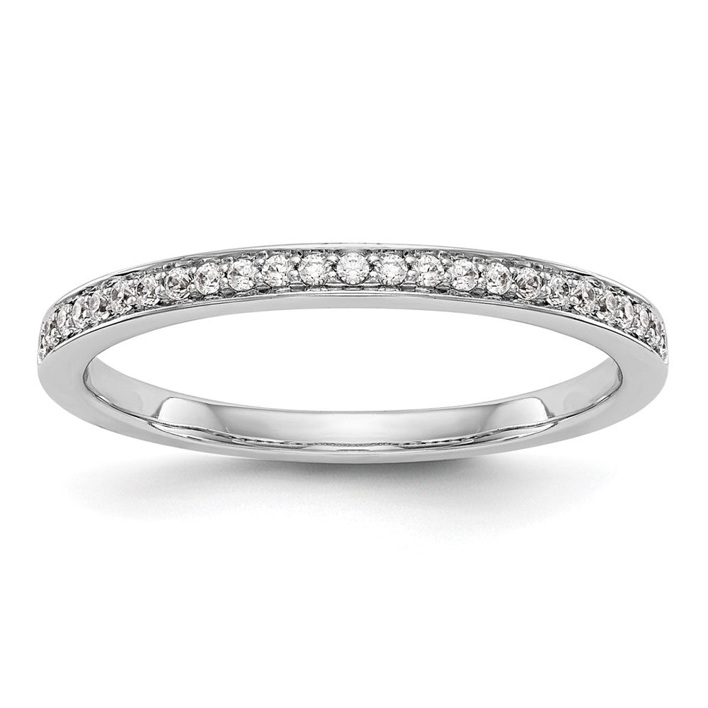 14k White Gold 1/8 ct Lab Grown Diamond VS/SI+ G+ Complete Wedding Band