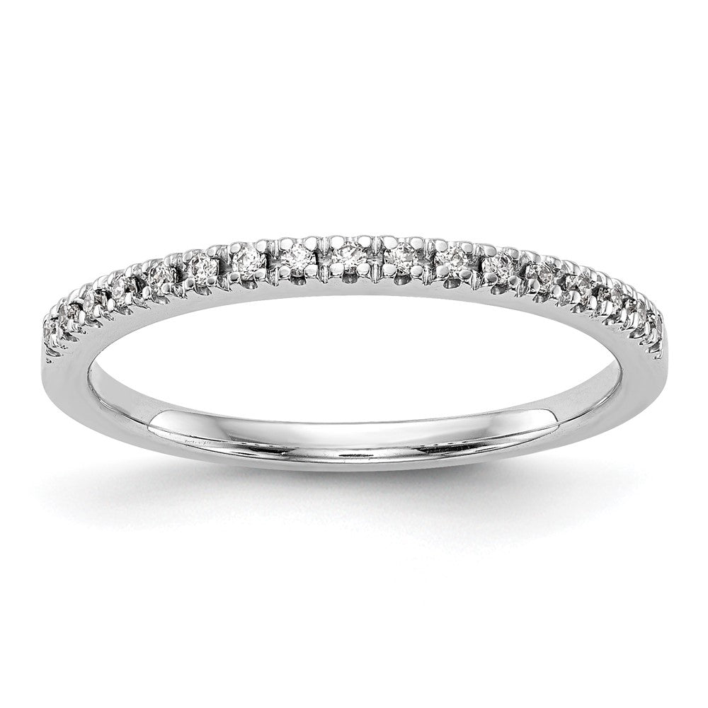 14k White Gold 1/10 ct Lab Grown Diamond VS/SI+ G+ Complete Wedding Band