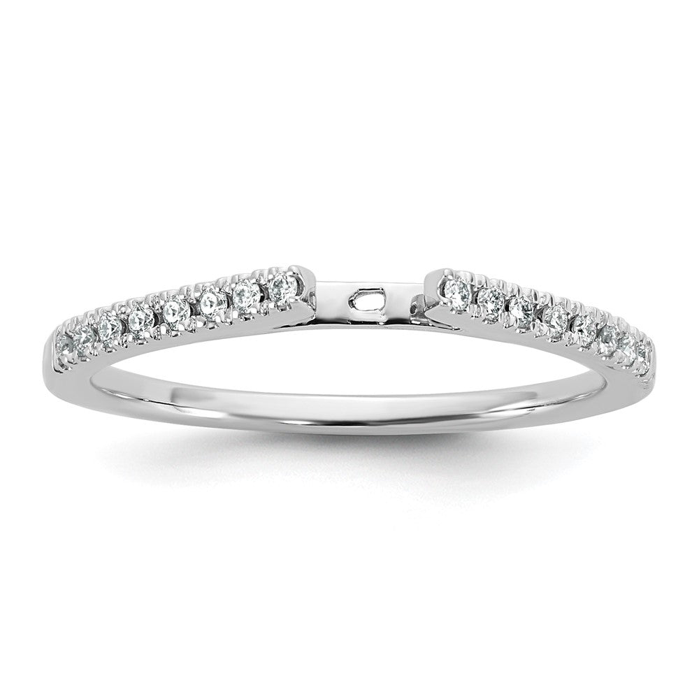 14k White Gold 1/10 ct Lab Grown Dia VS/SI+ G+ Semi Peg Engagement Ring