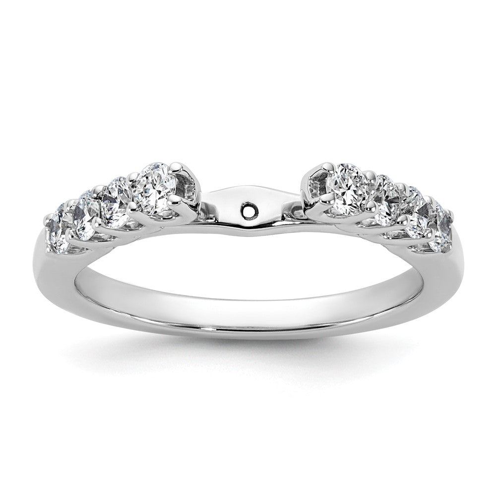 14k White Gold 1/2 ct Lab Grown Dia VS/SI+ G+ Semi Peg Set Engagement Ring