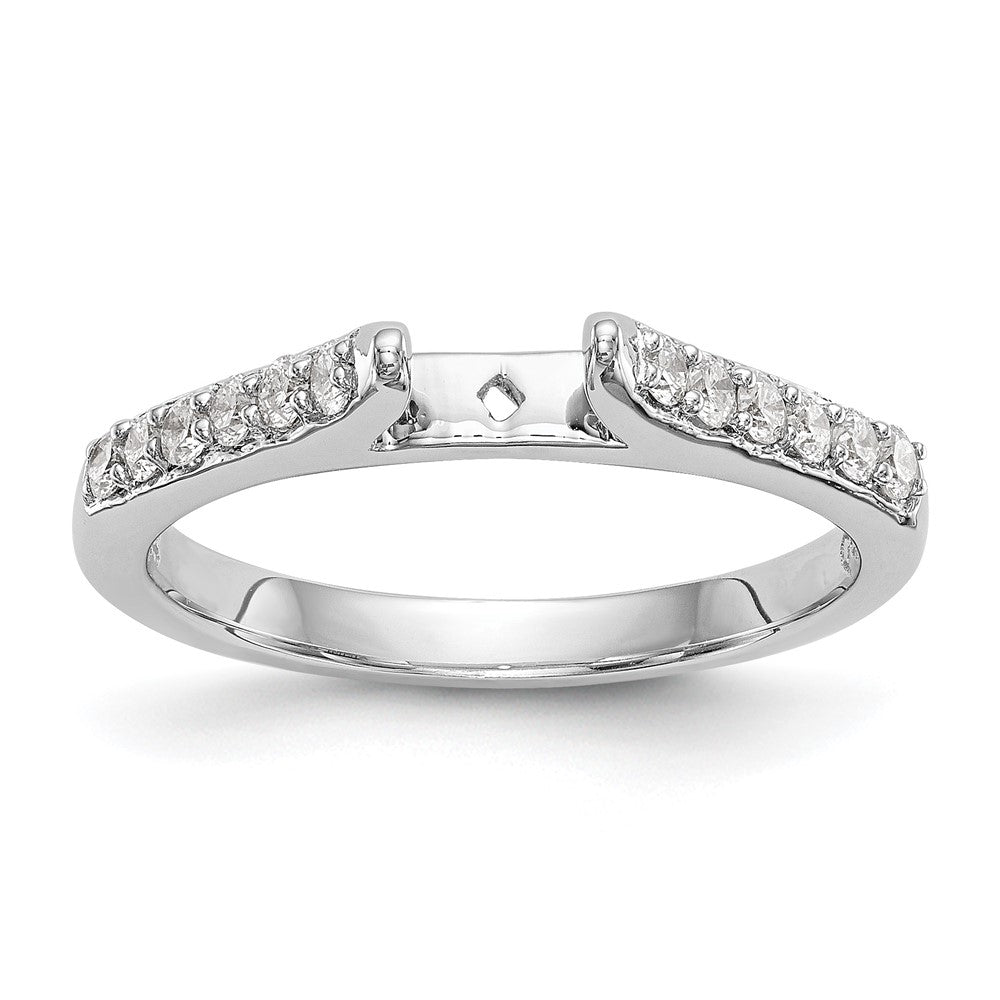 14k White Gold 1/4 ct Lab Grown Dia VS/SI+ G+ Semi Peg Engagement Ring