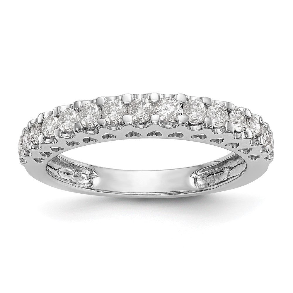 14k White Gold 1/2 ct Lab Grown Diamond VS/SI+ G+ Complete Wedding Band