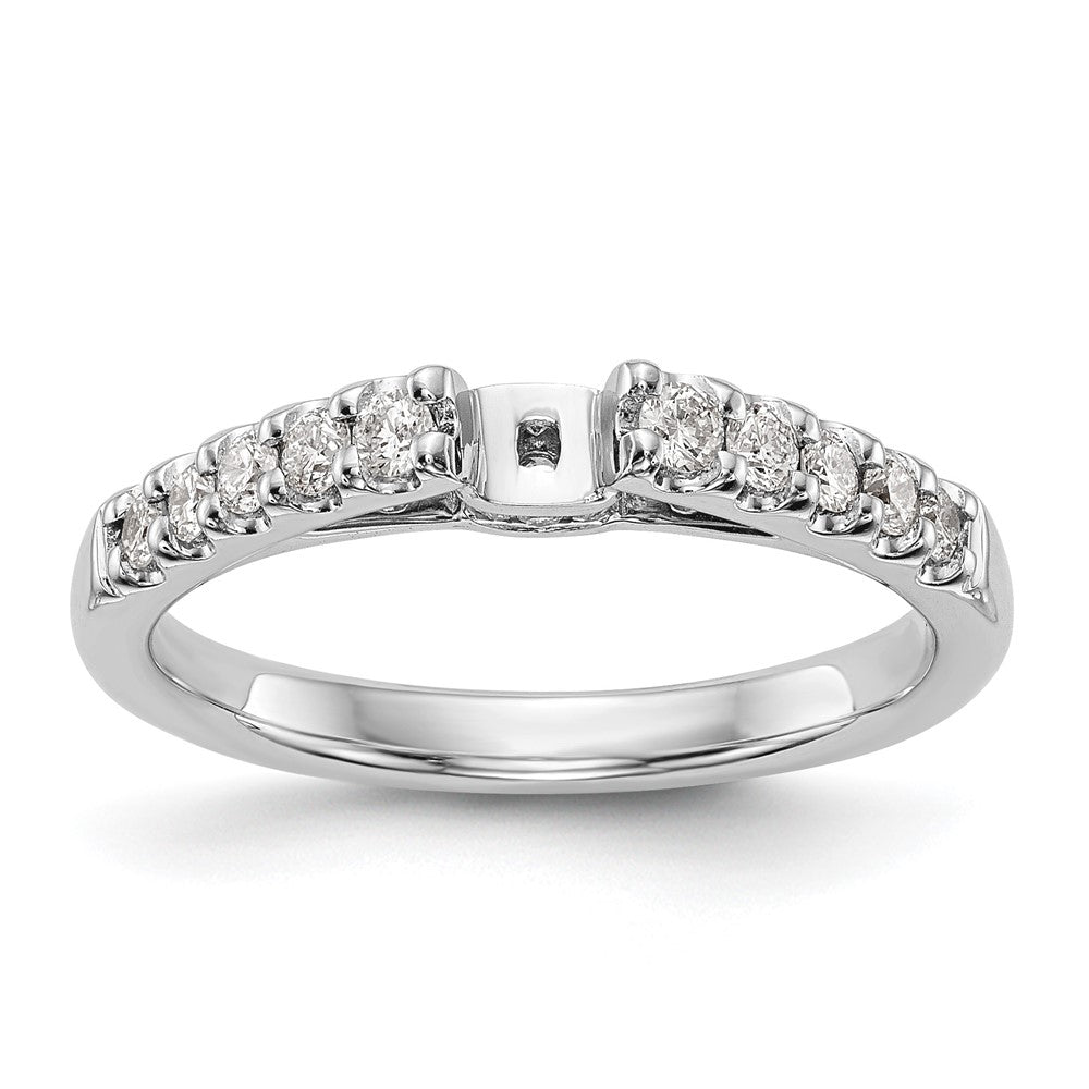 14k White Gold 1/3 ct Lab Grown Dia VS/SI+ G+ Semi Peg Engagement Ring