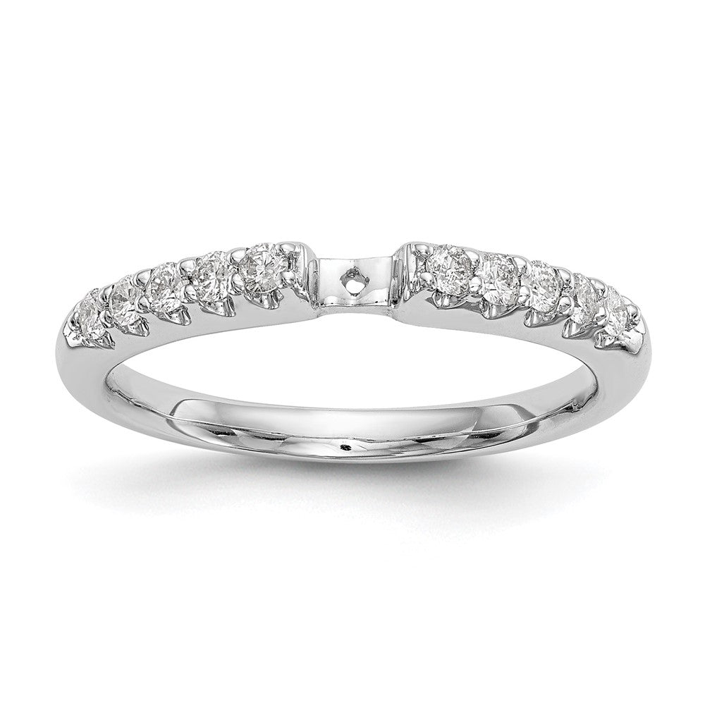 14k White Gold 1/4 ct Lab Grown Dia VS/SI+ G+ Semi Peg Engagement Ring