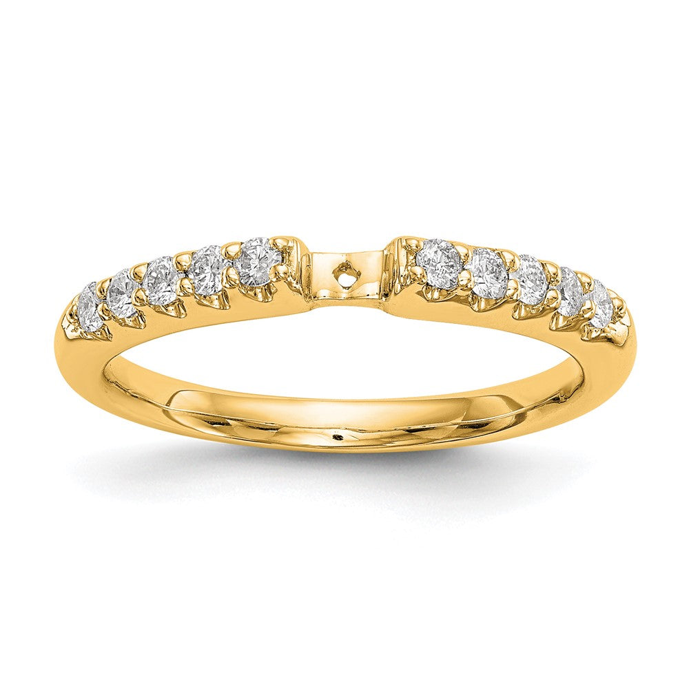 14k Yellow 1/4 ct Lab Grown Dia VS/SI+ G+ Semi Peg Engagement Ring