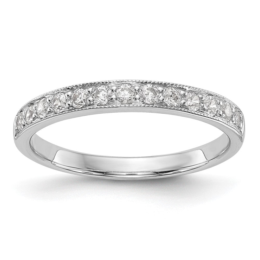 14k White Gold 1/3 ct Lab Grown Diamond VS/SI+ G+ Complete Wedding Band