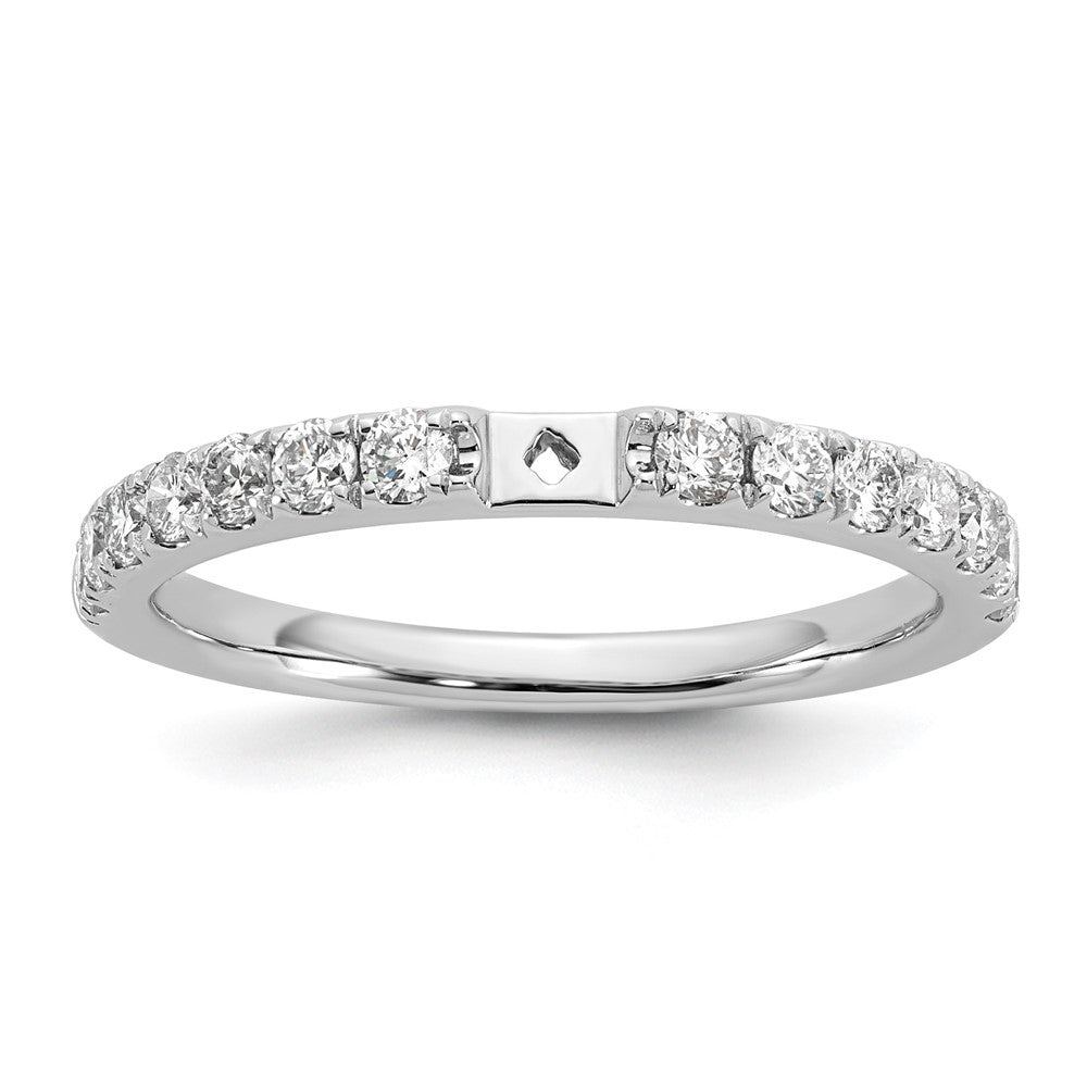 14k White Gold 1/2 ct Lab Grown Dia VS/SI+ G+ Semi Peg Set Engagement Ring