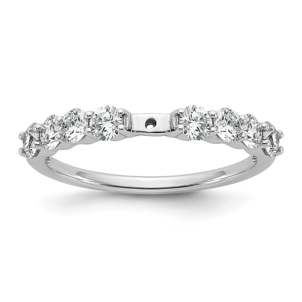 14k White Gold 3/4 ct Lab Grown Dia VS/SI+ G+ Semi Peg Set Engagement Ring