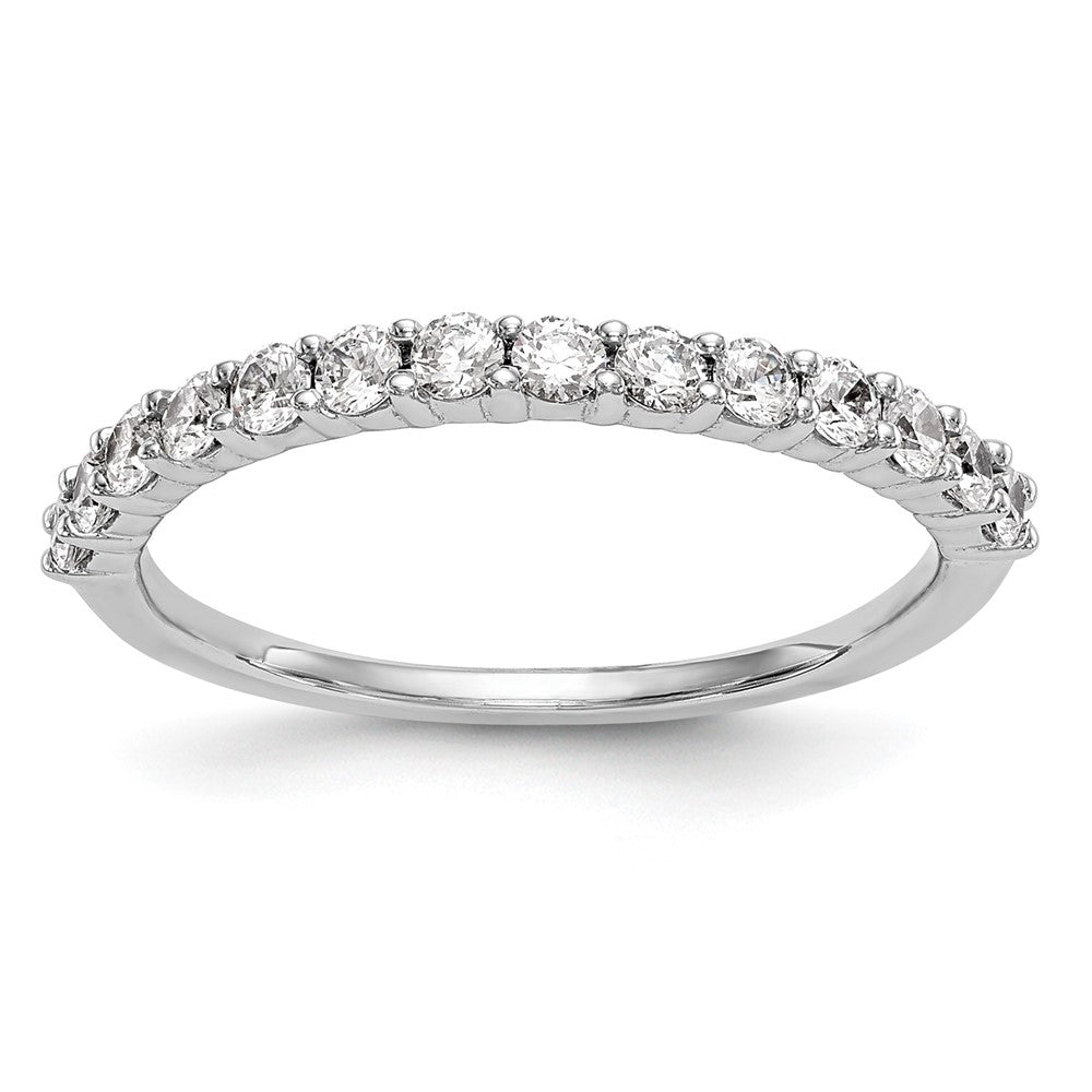 14k White Gold 3/8 ct Lab Grown Diamond VS/SI+ G+ Complete Wedding Band