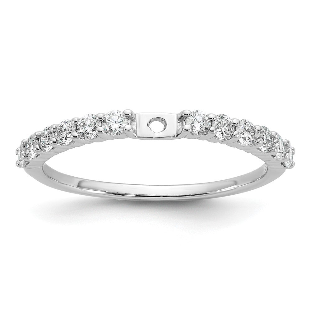 14k White Gold 3/8 ct Lab Grown Dia VS/SI+ G+ Semi Peg Engagement Ring