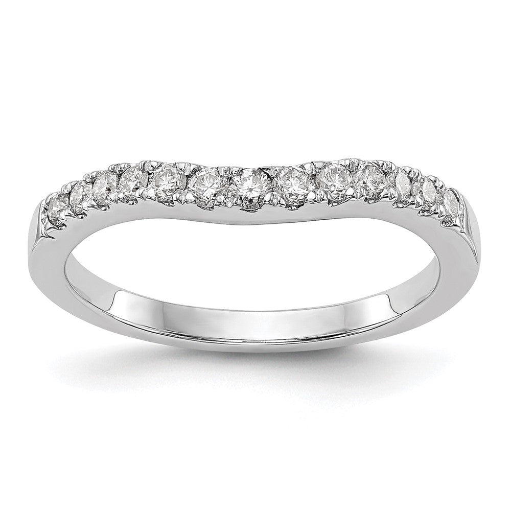 14k White Gold 1/3ct Lab Grown Diamond VS/SI+ G+ Comp Wedding Band