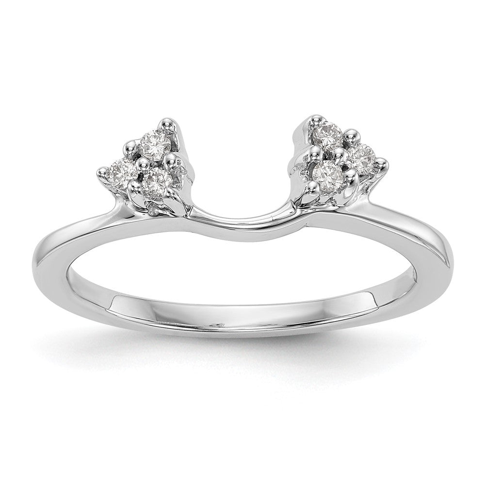 14k White Gold 1/8 ct Lab Grown Diamond VS/SI+ G+ Complete Ring Wrap