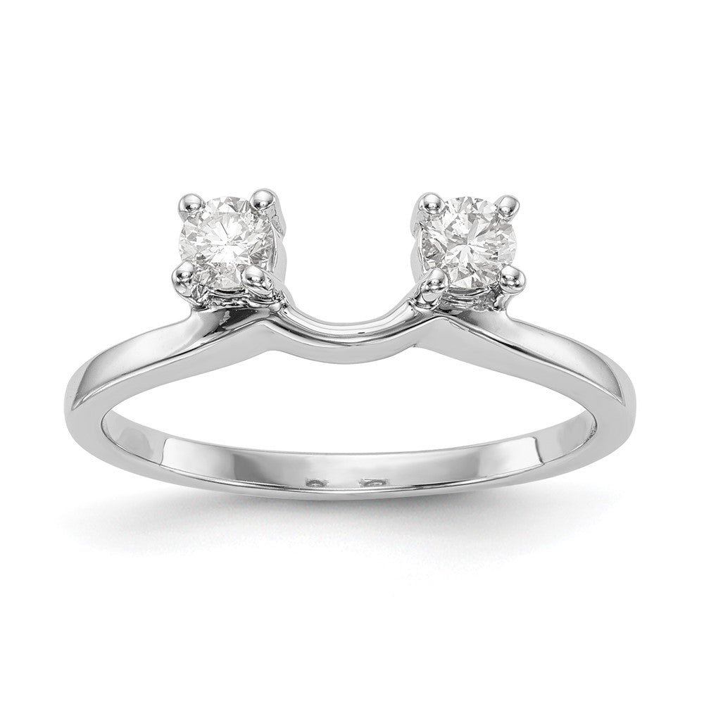 14k White Gold 1/4 ct Lab Grown Diamond VS/SI+ G+ Complete Ring Wrap