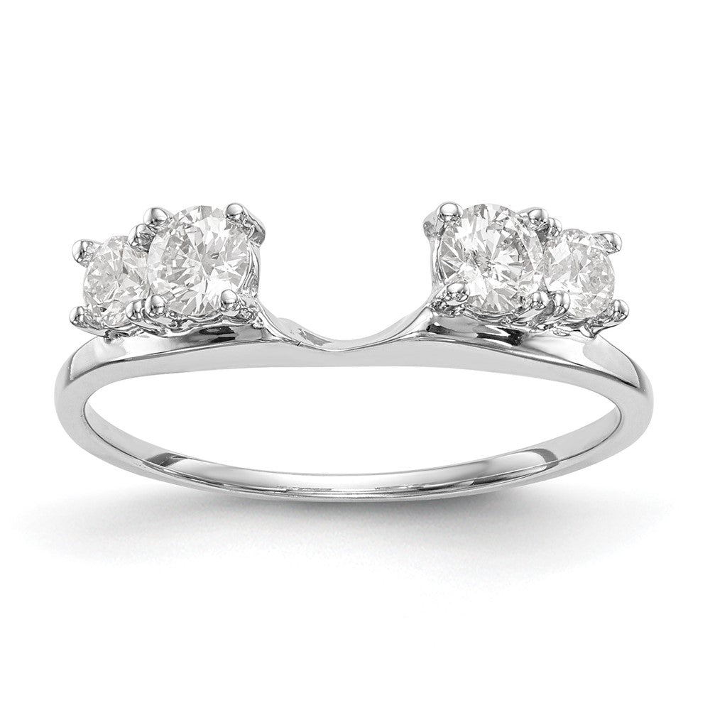 14k White Gold 1/2 ct Lab Grown Diamond VS/SI+ G+ Complete Ring Wrap