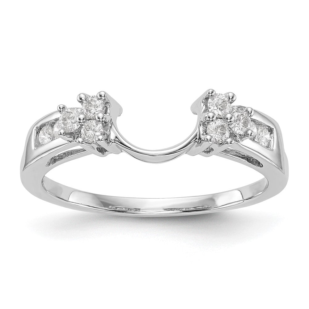 14k White Gold 1/4 ct Lab Grown Diamond VS/SI+ G+ Complete Ring Wrap